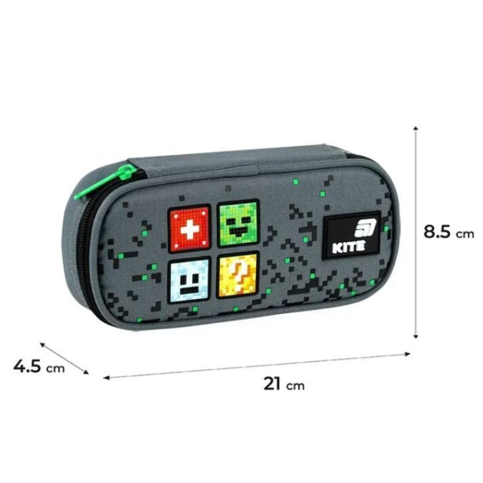 Пенал «Pixel» 21х8,5х4,5 см, 662-22, ТМ Kite