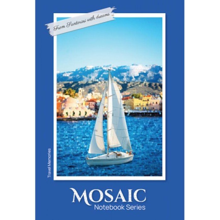 Канцелярська книга «MOSAIC» А4 на 176 аркушів у клітинку з ламіновваною обкладинкою ТМ Рюкзачок, в асортименті