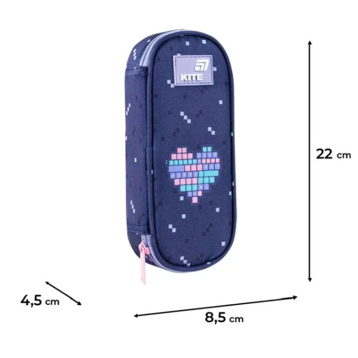 Пенал «Type Love» 22х4,5х8,5 см 599, ТМ Kite
