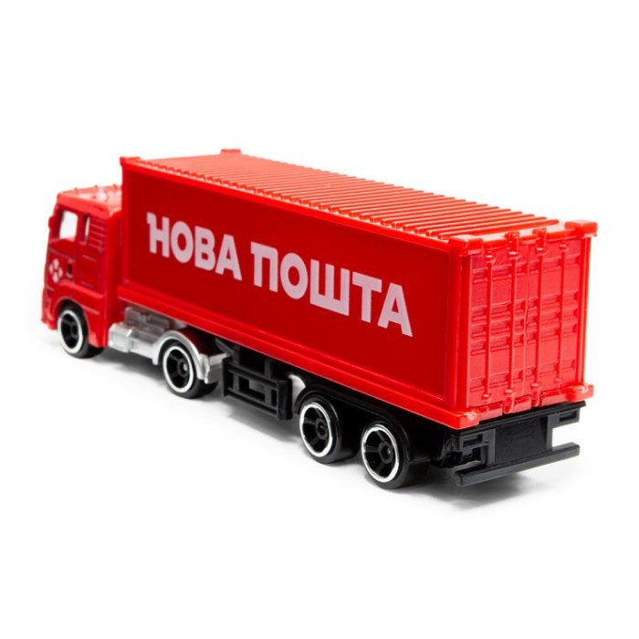 Вантажівка «Нова Пошта» 12 см 1:64, у коробці 13х6х4 см
