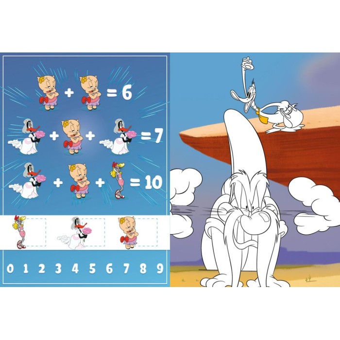 Розмальовка «WB Looney Tunes: Веселий кролик» А4 із наліпками на 16 сторінок, ТМ Ідейка