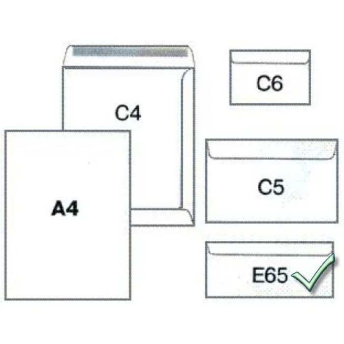 Конверт білий з клейким шаром DL (E65)