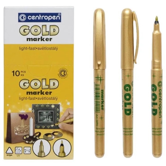Маркер «Gold» золотий, ТМ Centropen