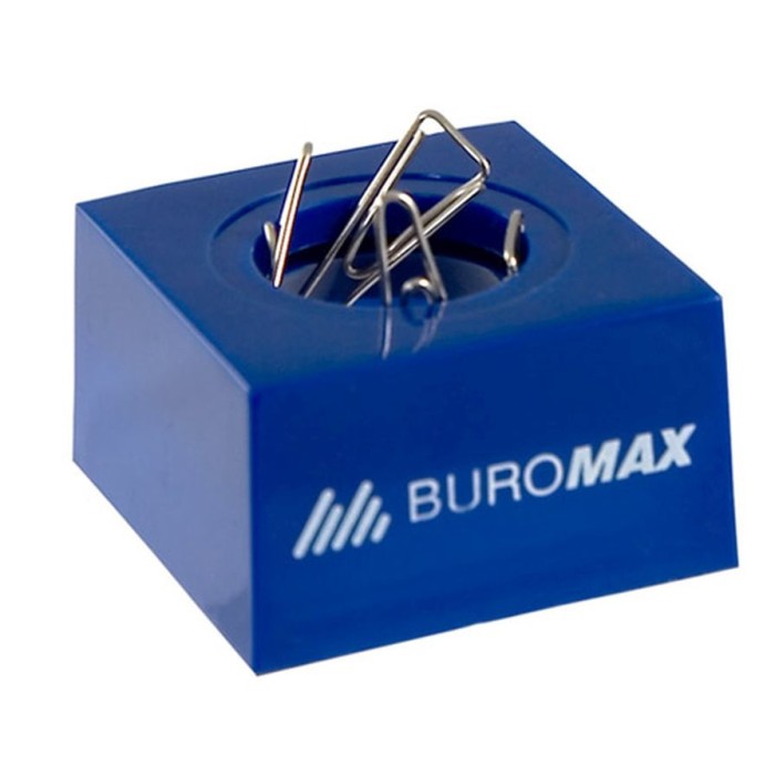 Бокс з магнітом для скріпок, 40х40х67 мм, ТМ Buromax