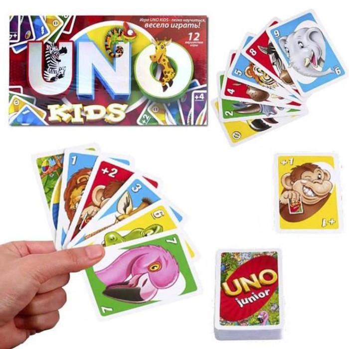 Гра настільна «UNO Kids» мала, у коробці 27х15х3,5 см, ТМ Данко Тойс