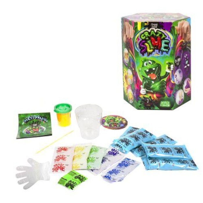 Слайм «Crazy Slime», у банці 12х10х14 см, ТМ Данко Тойс