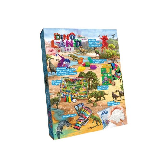 Креативна творчість «Dino Land» 7 в 1, у коробці 36х6х27 см, ТМ Данко Тойс