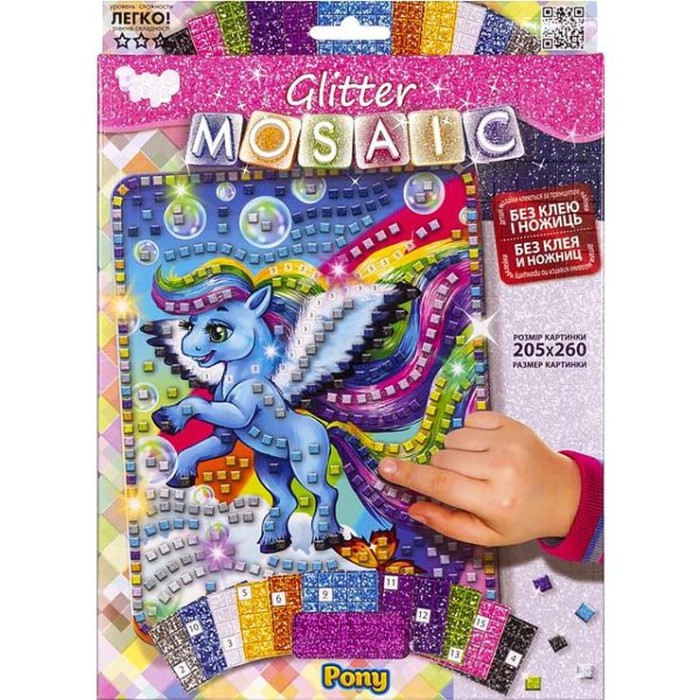 Креативна творчість «Блискуча мозаїка. Glitter Mosaic», в асортименті, ТМ Данко Тойс