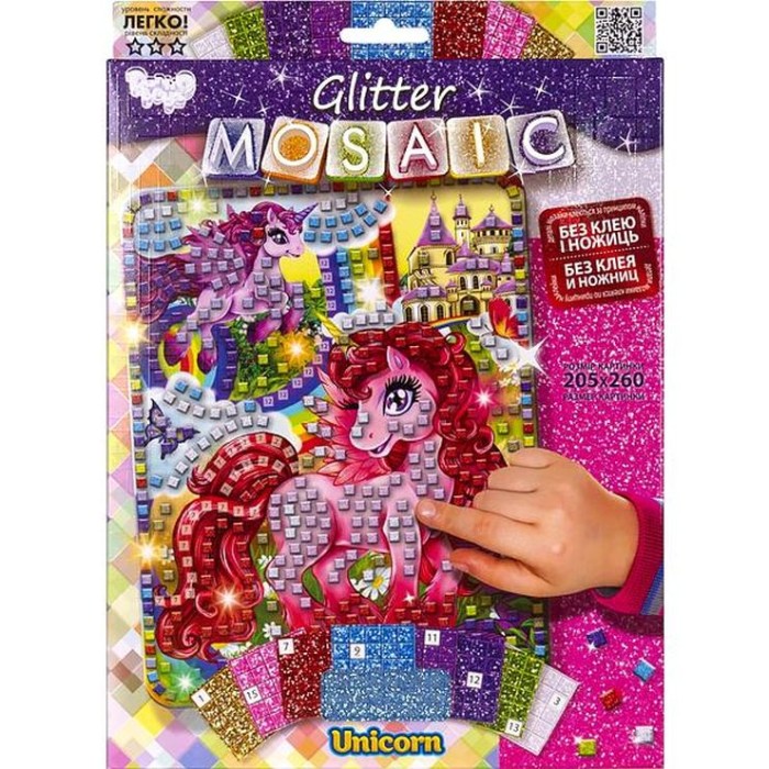 Креативна творчість «Блискуча мозаїка. Glitter Mosaic», в асортименті, ТМ Данко Тойс