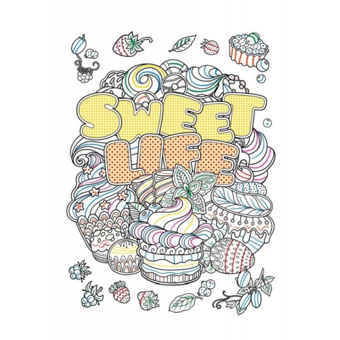 Водна розмальовка «Yummy cupcakes» А4 на 12 аркушів з м`якою обкладинкою, ТМ YES