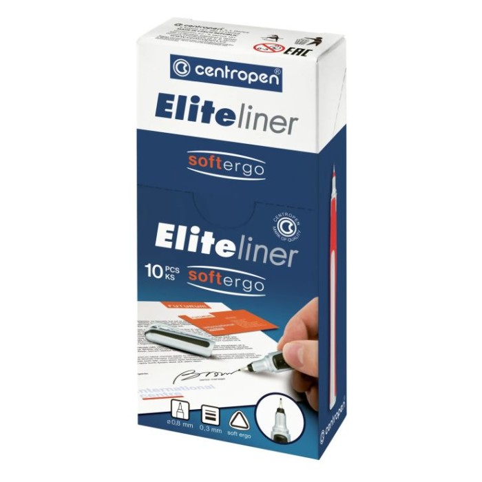 Лінер «Elite», 0,3 мм, синій, F, TM Centropen