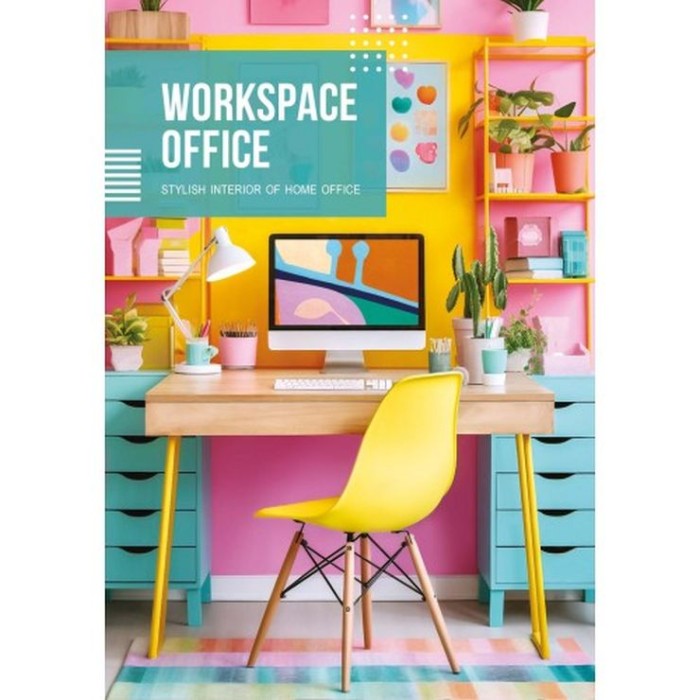 Блокнот «Office» А6 на 32 аркуші у клітинку на скобі з м'якою обкладинкою, в асортименті, ТМ Рюкзачок