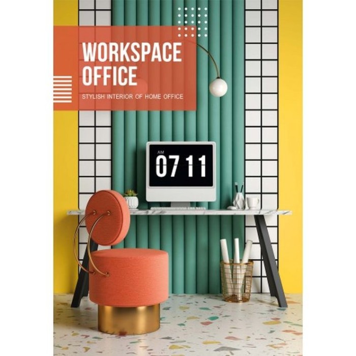 Блокнот «Office» А6 на 32 аркуші у клітинку на скобі з м'якою обкладинкою, в асортименті, ТМ Рюкзачок