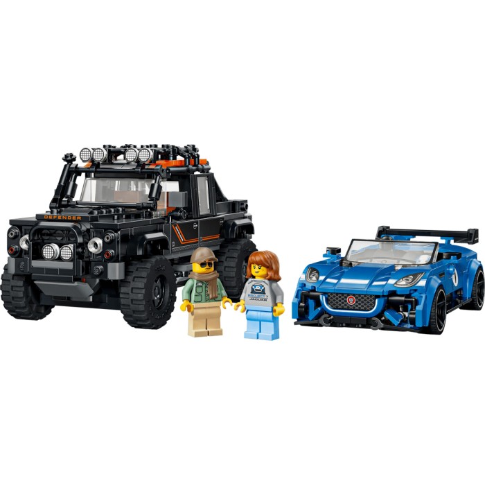 Конструктор «Jaguar Project 7 та Land Rover Defender» на 740 деталей, у коробці 35х9х19 см, ТМ Lego