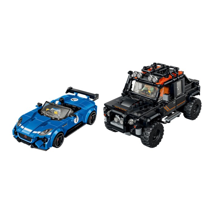 Конструктор «Jaguar Project 7 та Land Rover Defender» на 740 деталей, у коробці 35х9х19 см, ТМ Lego