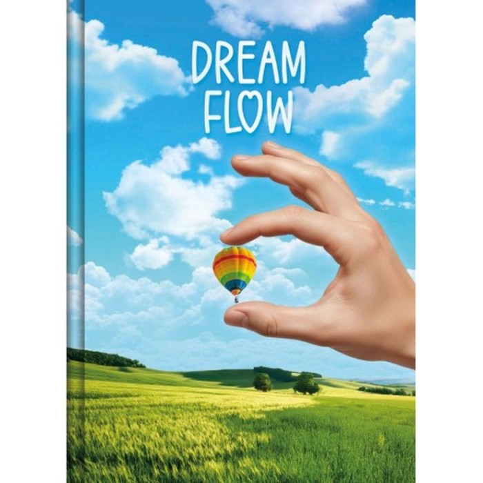 Блокнот «Dream Flow» А5 на 96 аркушів у клітинку з твердою ламінованою обкладинкою, в асортименті, ТМ Рюкзачок