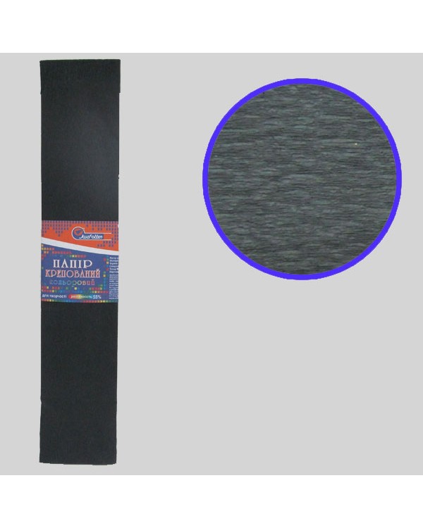 Гофро-бумага 150%, 50 х 200 см, 95 гр/м2, черная, TM J.Otten