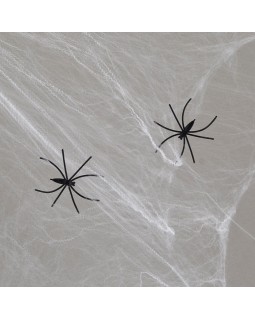 Декоративная паутина с двумя паучками «Fun Хэллоуин» белая, 20 г, ТМ Yes