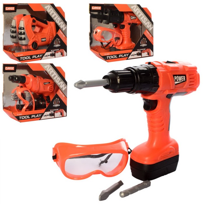 Набір інструментів 21 см, на батарейці, в асортименті, у коробці 28,5х23х8 см