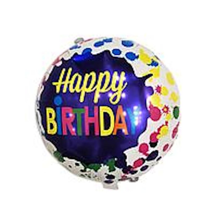 Кульки фольговані «Happy B-day» таблетка, 46 см, ТМ Leader