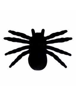 Набор пластиковых пауков для декора 4 шт., 11,5х7 см, черные, бархатные «Fun Хэллоуин» ТМ YES