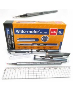 Ручка «Writo-meter», масляная, черная, 10 км, 0,5 мм, ТМ Cello