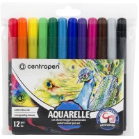 Фломастери акварельні, 12 кольорів, ТМ Centropen