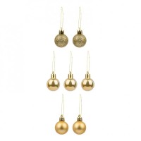 Набір новорічних кульок d 3 см золотих, 7 шт. в упаковці, ТМ Yes