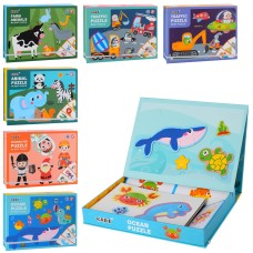 Дерев'яна іграшка «Пазли магнітні» картки, в асортименті, у пакеті 27х20х4 см