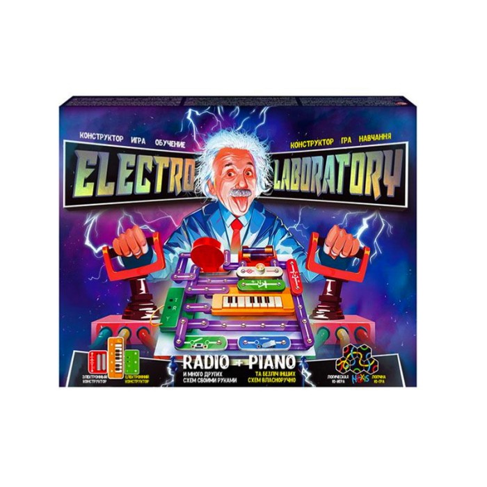 Конструктор електронний «Electro Laboratory. Radio+Piano» у коробці 40х30х5 см, ТМ Данко Тойс