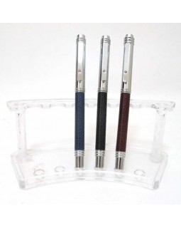 Ручка капиллярная, металлическая, синяя, кожа, в ассортименте, ТМ Baixin