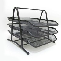 Лоток «Сітка» горизонтальний металевий на 3 відділення чорний 300х350 мм, ТМ J.Otten