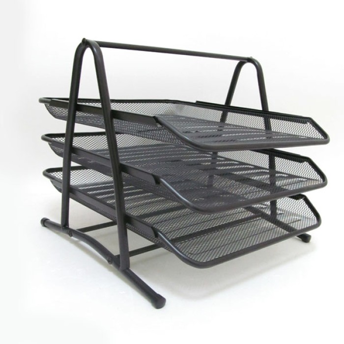 Лоток «Сітка» горизонтальний металевий на 3 відділення чорний 300х350 мм, ТМ J.Otten