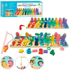 Центр розвиваючий «Свійські тварини»: магнітні цифри, фігури, магнітна рибалка, у коробці 41,5х14х5,5 см