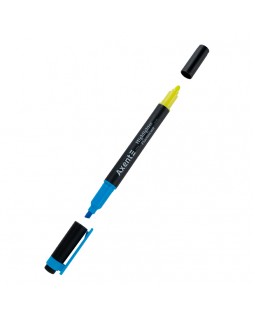 Маркер «Highlighter Dual», 2 – 4 мм клиновидный, голубой + желтый