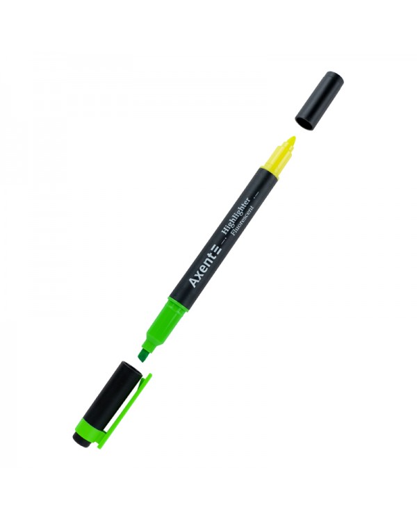 Маркер «Highlighter Dual», 2 – 4 мм клиновидный, зеленый + желтый
