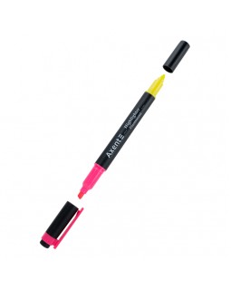 Маркер 2 - 4 мм «Highlighter Dual» клиновидный, розовый + желтый