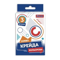 Крейда «Geometry» JUMBO кольорова, 3 шт, ТМ 1 Вересня