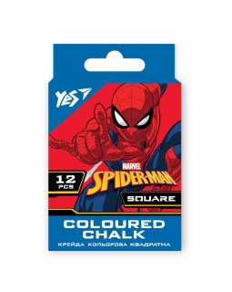 Мел «Marvel. Spiderman», цветная, квадратная, 12 шт., ТМ YES