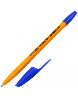 Ручка «Yellow Pen», кулькова, синя, 0,5 мм, корпус жовтий, ТМ Economix