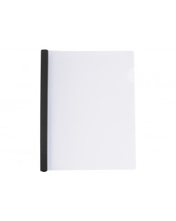 Папка с планкой - зажимом на 2 - 35 листов, А4, 6 мм, черная, ТМ Economix