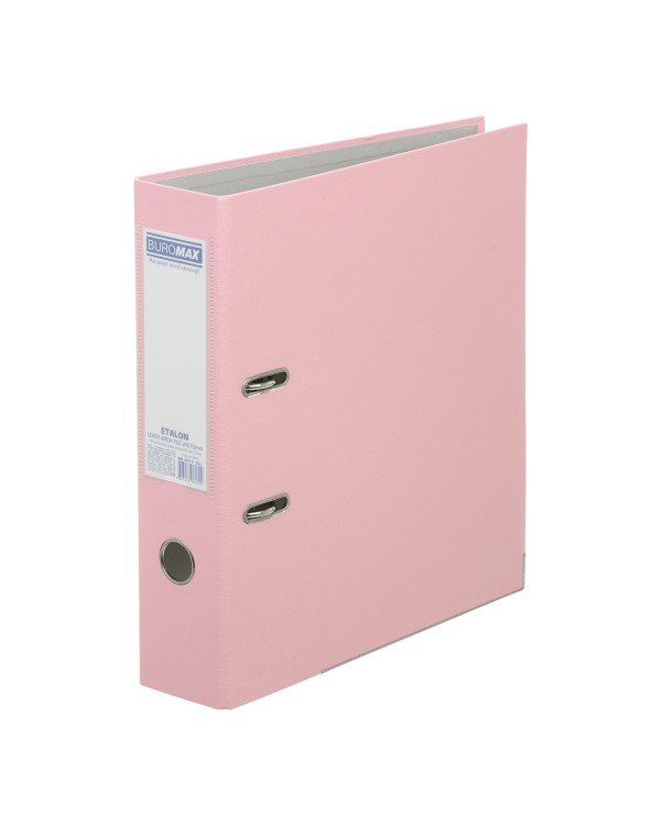 Папка – регистратор «ETALON PASTEL», A4, односторонняя, сборная, 70 мм, розовая, TM Buromax