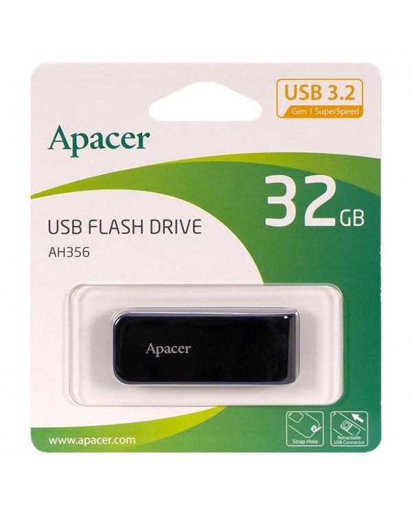 флеш-драйв «APACER Flash-Drive», АН355, 32 GB, black USB3.0