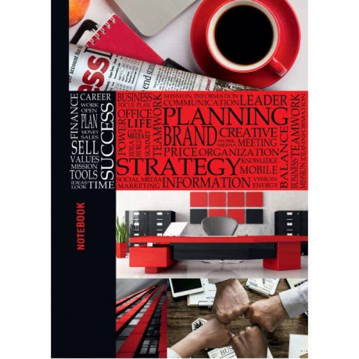 Блокнот «NOTEBOOK» А6 на 48 аркушів у клітинку з твердою ламінованою обкладинкою, в асортименті, ТМ Рюкзачок