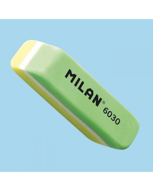 Резинка прямоугольная, 5,6х1,5х1,2 см, двухцветная, с фаской, TM MILAN