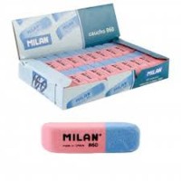 Гумка прямокутна 5,2x1,9x0,8 см, червоно-синя,TM MILAN