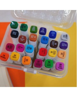Набір скетч маркерів «Mouse», 24 кольори, кругл/скош. наконечник, корпус трикутний, пластик