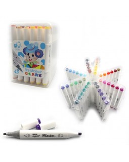 Набір скетч маркерів «Mouse», 36 кольорів, кругл/скош. наконечник, трикутний корпус, пластик