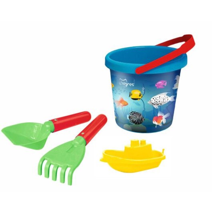 Набір для піску «Морський світ» з 4 елементів з термонаклейкою, ТМ Тигрес