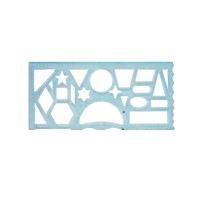 Лінійка «Шкільна», 20 см, трафарет